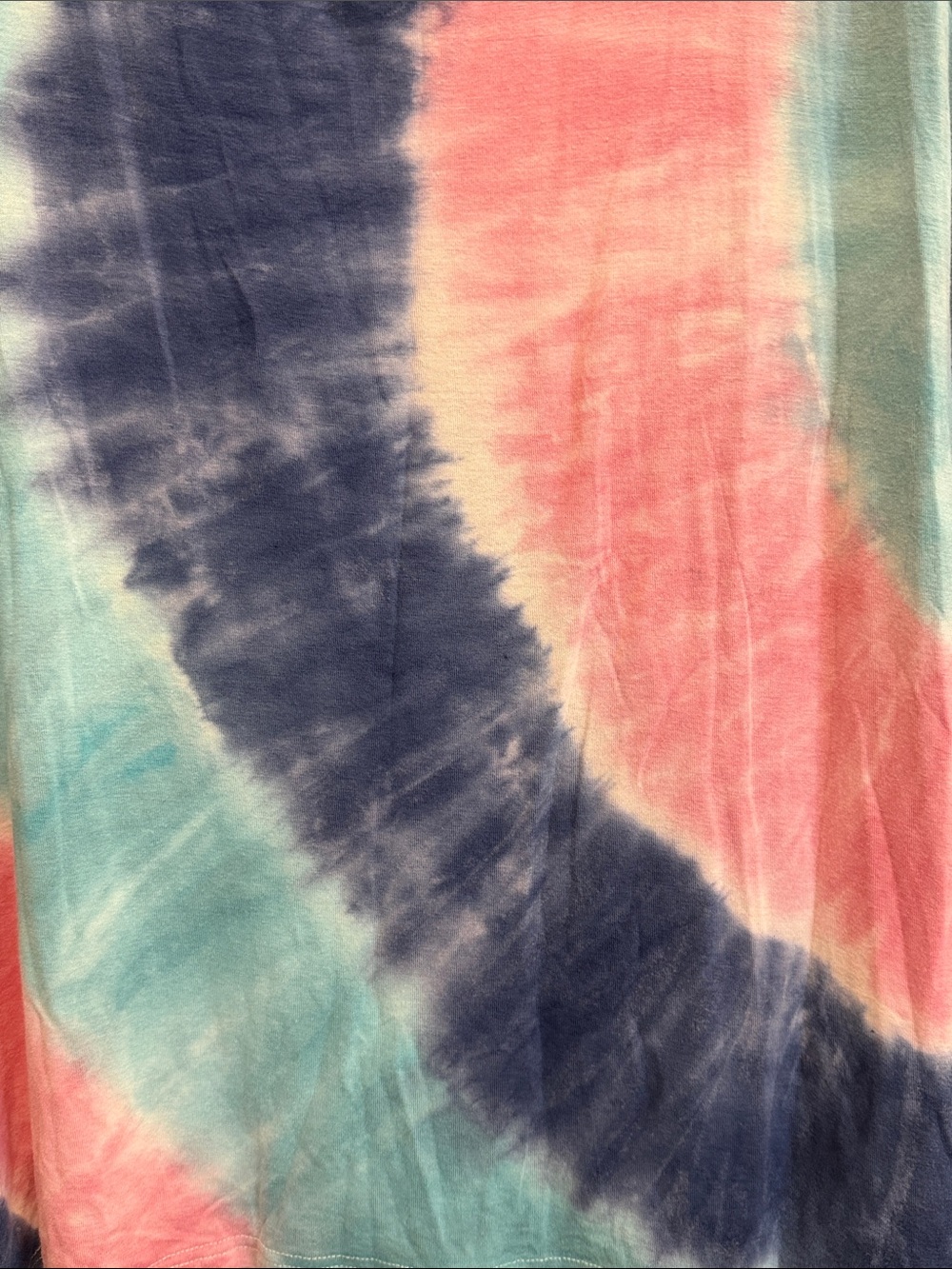Tie-Dye V-Neck Tunic Top by Bua/Bua - Pink, Blue, Teal - Picture 5 of 6